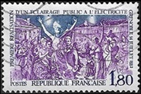 Première réalisation d'un éclairage public à l'électricité Grenoble 14 juillet 1882