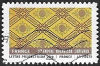 France - 1er empire - Motifs sur tissu français Malmaison Châteaux
