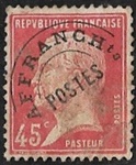 Pasteur, 45 c rouge préoblitéré