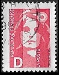Marianne de Briat rouge - Lettre D