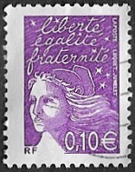 Marianne de Luquet - 0,10 violet-rouge