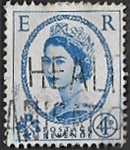 Reine Elizabeth II - 4D  outremer